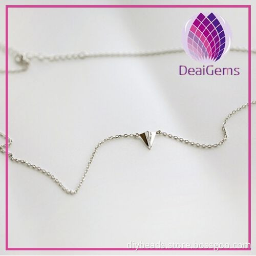 9.05x7.07mm 925 silver pendant with chain